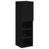 vidaXL 4 Piece TV Wall Units with LED Black Engineered Wood
