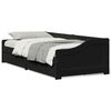 vidaXL Day Bed with 2 Drawers without Mattress IRUN Black 90x200 cm