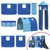 vidaXL Kids'Loft Bed Frame Black and Blue 99.5 x 190 cm Metal