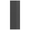 vidaXL Wall-mounted TV Cabinet High Gloss Grey 37x37x107 cm Engineered Wood