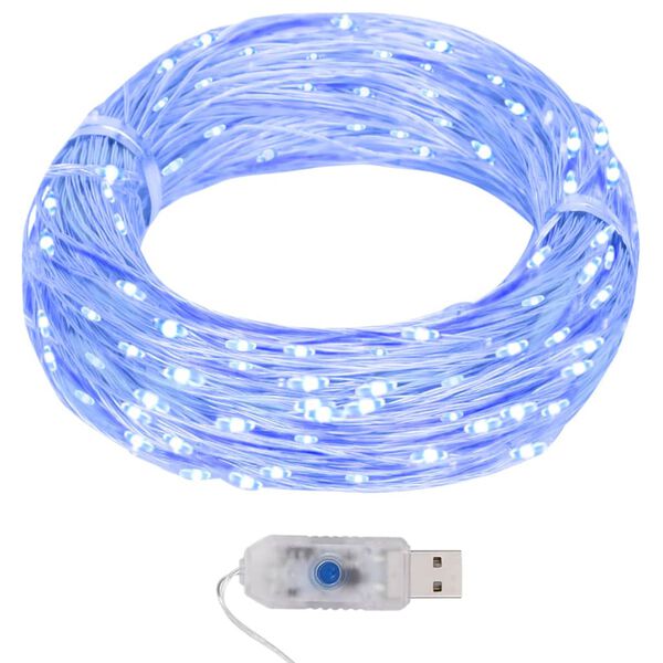 vidaXL LED Micro Fairy String Lights 40m 400 LED Blue 8 Function