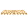vidaXL Retractable Awning Yellow and White 4.5x3 m Fabric and Aluminium