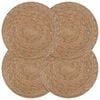 vidaXL Seagrass Placemets 4 pcs Natural &Oslash; 30 cm 100% Seagrass