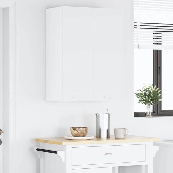 vidaXL Hanging Cabinet 2 pcs White 30 x 31 x 80 cm Engineered Wood