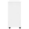 vidaXL Rolling Cabinet White 63.5 x 39 x 79 cm Solid Pine Wood
