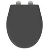 vidaXL Toilet Seat Anthracite 47 x 37 x 4 cm Duroplast