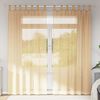vidaXL Voile Curtains with Loops 2 pcs Sand 140x225 cm