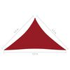 vidaXL Sunshade Sail Oxford Fabric Triangular 3.5x3.5x4.9 m Red