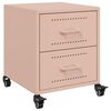 vidaXL Bedside Cabinets 2 pcs Pink 36x39x43.5 cm Steel