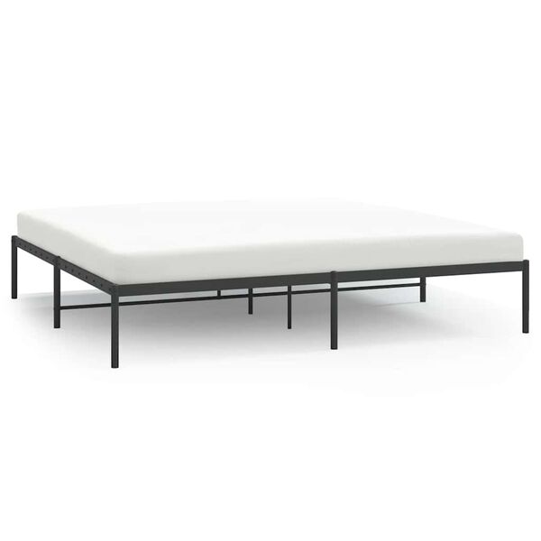 vidaXL Metal Bed Frame without Mattress Black 193x203cm