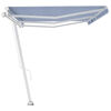 vidaXL Freestanding Manual Retractable Awning 600x300 cm Blue/White