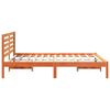 vidaXL Bed Frame with Headboard Wax Brown 120 x 200 cm Solid Pine Wood