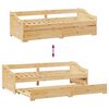 vidaXL Daybed with Trundle without Mattress IRUN 90x200 cm