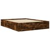 vidaXL Bed Frame without Mattress Smoked Oak 150x200 cm King Size Engineered Wood