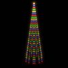 vidaXL Christmas Tree on Flagpole Colourful 310 LEDs 300 cm