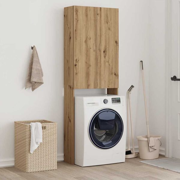 vidaXL Washing Machine Cabinet Artisan Oak 64x25.5x190 cm