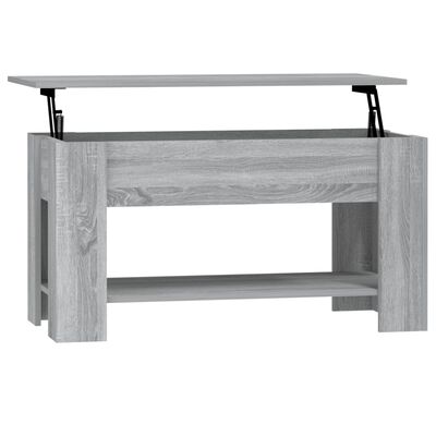 vidaXL Coffee Table Grey Sonoma 101x49x52 cm Engineered Wood