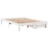 vidaXL Bed Frame with Drawers without Mattress White 140x190 cm