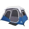 vidaXL Family Tent with LED 6-Person Light Blue Quick Release