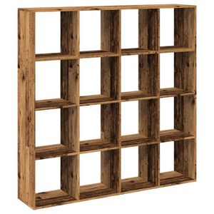 vidaXL Book Cabinet Old Wood 137,5x29x137,5 cm Engineered Wood