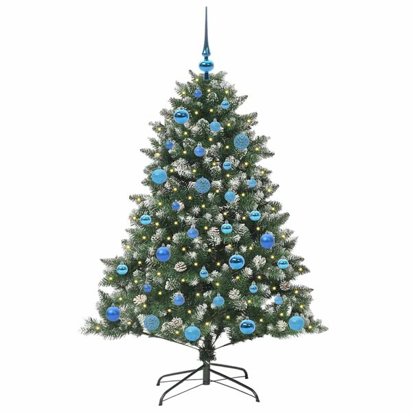 vidaXL Artificial Christmas Tree with 150 LEDs with Stand Green 150 cm