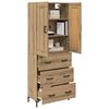 vidaXL Highboard with Drawer 2 pcs Artisan Oak Engineered Wood