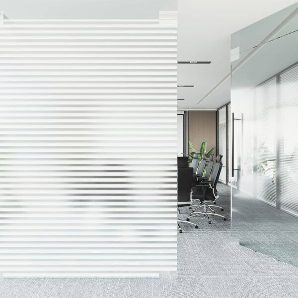 vidaXL Window Film Frosted Stripes Pattern 90x500 cm PVC