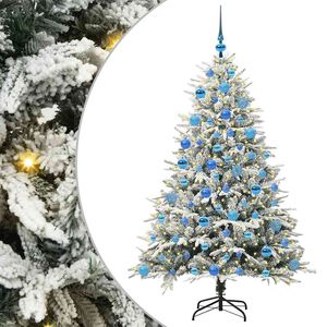 vidaXL Artificial Pre-lit Christmas Tree with Ball Set Green 180 cm
