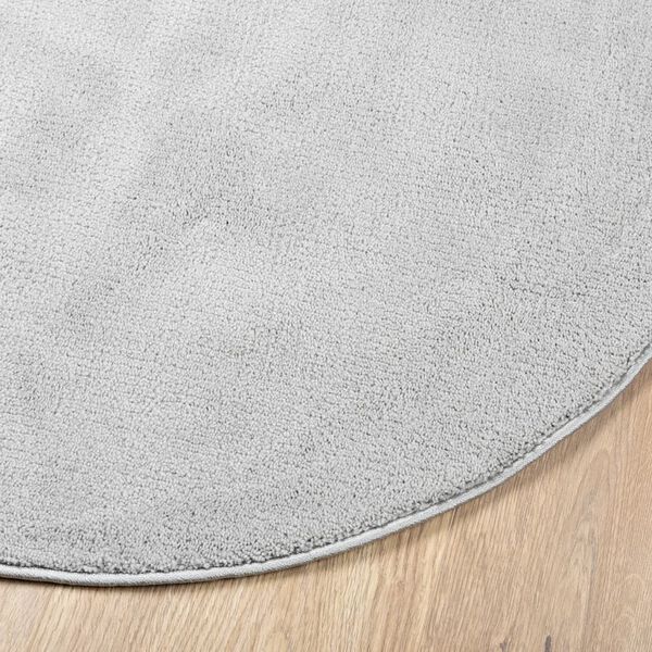 vidaXL Rug OVIEDO Short Pile Grey &Oslash; 240 cm