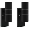vidaXL Outdoor Wall Light 2 pcs Black 7 x 10 x 22 cm