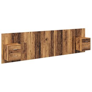 vidaXL Headboard with Cabinet 3 pcs Old Wood Engineered Wood