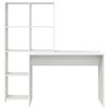 vidaXL Desk with Shelf White 138.5 x 55 x 143 cm Engineered Wood