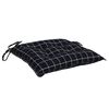 vidaXL Chair Cushions 2 pcs Black Check Pattern 50x50x7 cm Oxford Fabric