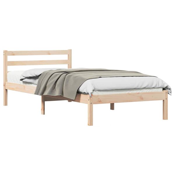 vidaXL Bed Frame Brown 225.5 x 85.5 x 69.5 cm Solid Pine Wood