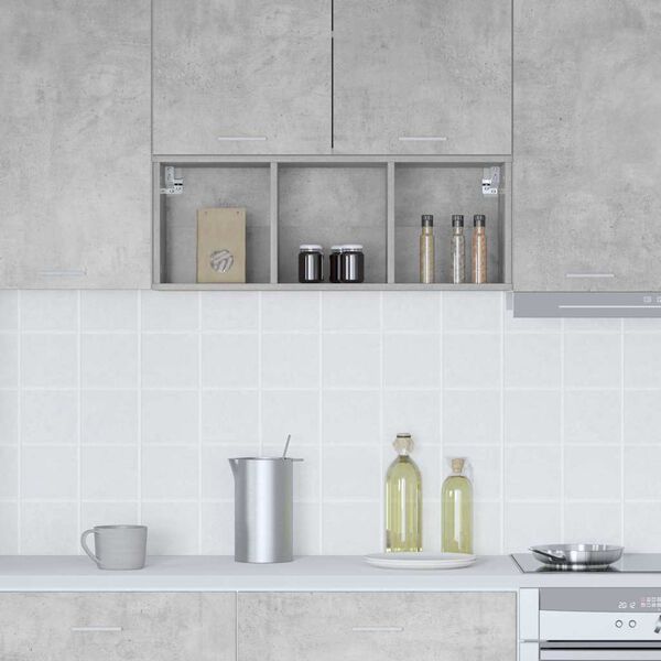 vidaXL Hanging Cabinet Concrete Grey 30 x 29.5 x 80 cm Engineered Wood