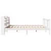 vidaXL Bed Frame with Headboard without Mattress White 200x200 cm
