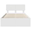 vidaXL Bed Frame with Headboard White 120 x 190 cm Solid Pine Wood