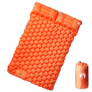 vidaXL Self Inflating Camping Mattress with Pillows 2-Person Orange