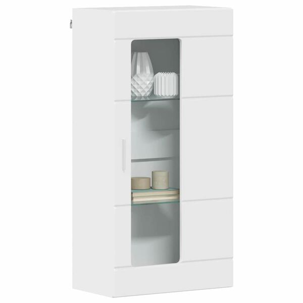 vidaXL Wall-mounted Cabinet High gloss white 55 x 29 x 100 cm