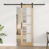 vidaXL Sliding Door ORKDAL Natural and Black 61 x 198.5 cm