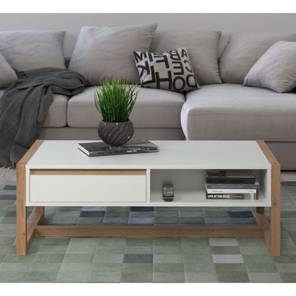 Trendteam Coffee Table Dakota White and Artisan Oak