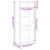 vidaXL Wardrobe Brown Oak 80x50x200 cm Engineered Wood