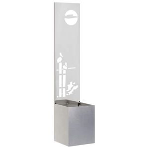 vidaXL Garden Privacy Screen Sliver 32 x 140 cm Stainless steel