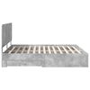 vidaXL Bed Frame Concrete Grey 180 x 200 cm Engineered Wood