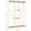 vidaXL Wardrobe White and Oak 110x40x167 cm Metal and Engineered Wood