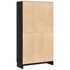 vidaXL Book Cabinet Black Oak 82.5 x 30.5 x 150 cm Engineered Wood