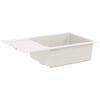vidaXL Sink White 780 x 500 mm 80% Quartz and 20% Resin