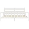 vidaXL Bed Frame without Mattress White Solid Wood Pine