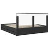 vidaXL Bed Frame with Drawer Black 180 x 200 cm Engineer Wood