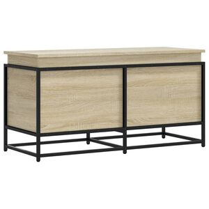 vidaXL Storage Box with Lid Sonoma Oak 100x40x51.5 cm Engineered Wood